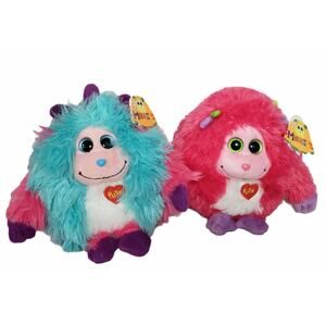 TY Monstaz Jazzy & Trixie Beanie Plush